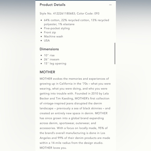 MOTHER The Insider Crop Step Fray Size 30 NWT - Picture 5 of 14